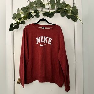 Red Nike Crewneck